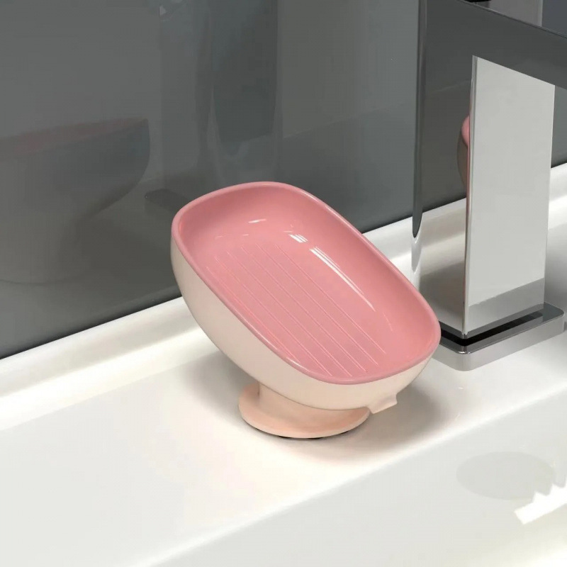 ソープボックス家庭用ソープボックス壁掛け排水なし吸盤バスルームシンプルなスタイルクリエイティブな新しいスタイル|undefined