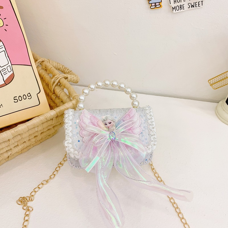 Nuevo bolso infantil, bolso de moda, bolso de princesa, bolso de niña encantador, bolso de cinturón, bolso de cadena para bebés