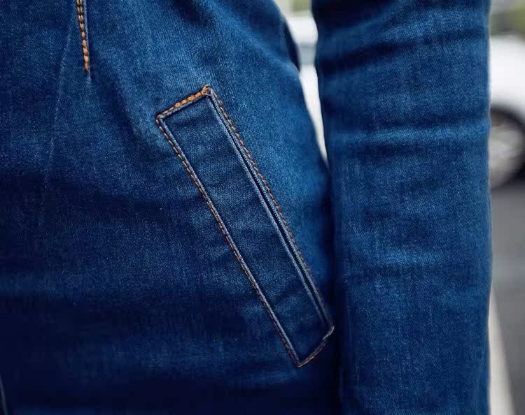 mid-length slim fit hip-hugging denim dress_mkmklike.com