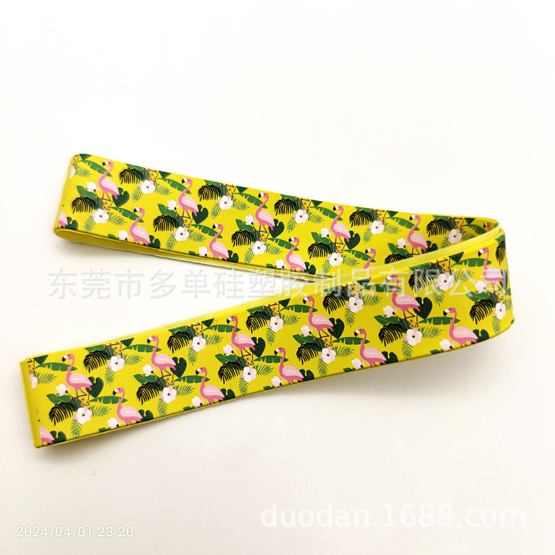 Barra de playa de flores de impresión en color transfronterizo 30CM bridas de silicona verano fruta animal patrón 2.5CM bridas al por mayor