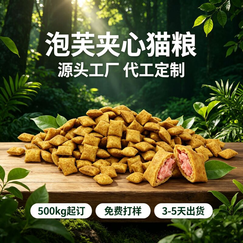 Puff-filled cat food, complete and balanced nutrition for all life stages, suitable for kittens and adult cats, OEM manufacturing and wholesale available Puff-filled cat food, complete and balanced nutrition for all life stages, suitable for kittens and adult cats, OEM manufacturing and wholesale available