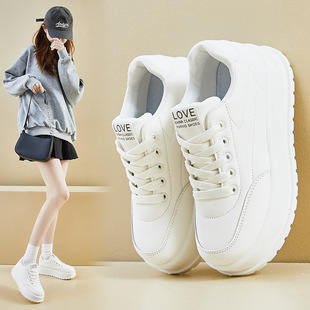 2025 spring small white shoes new Korean style ins female student thick-soled height-increasing sports board shoes casual KT2812-1