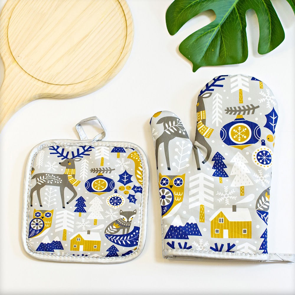 Guantes de aislamiento térmico del día de San Valentín transfronterizo Guantes de horno resistentes a altas temperaturas y a las quemaduras Guantes de horno de microondas