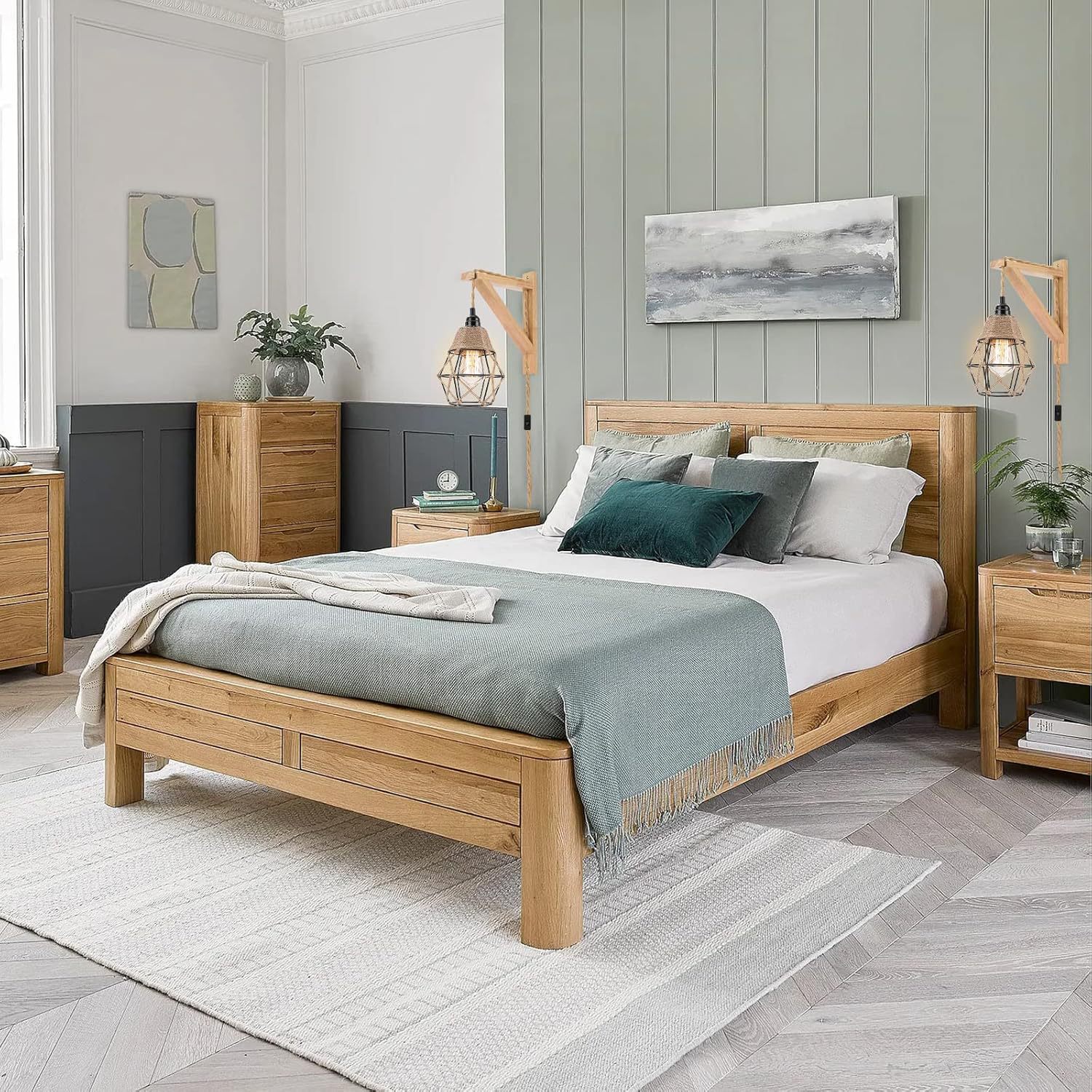 Explosiones transfronterizas dedicadas a lámparas de Zhongshan estilo retro industrial americano de hierro artesanal interruptor de cable de cáñamo enchufe lámpara de pared