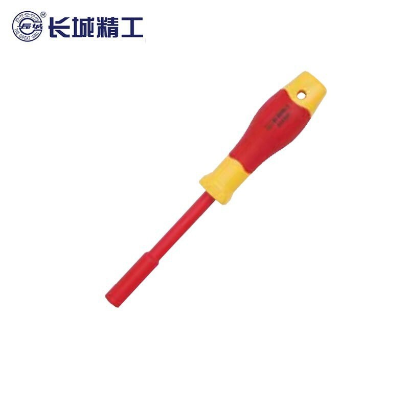 长城精工 双色VDE带孔螺帽螺丝批1把292205