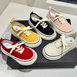 Ou Ruofeng Children's Canvas Shoes 2025 Spring New Dopamine Color Canvas Shoes Korean Style Boys and Girls Shoes