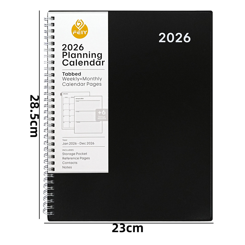 2026跨境A4英文日程本简约计划本PP线圈本时间管理本笔记本本子|undefined