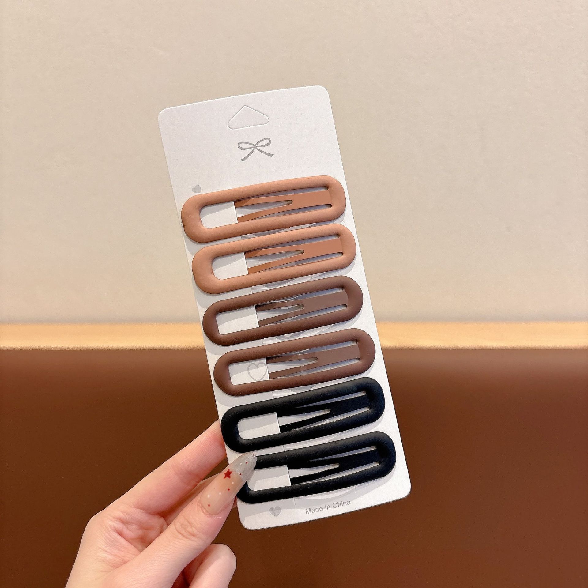 Largo color Morandi esmaltado clip BB niñas clip de cabello simple clip de cabello al por mayor clip de cabello