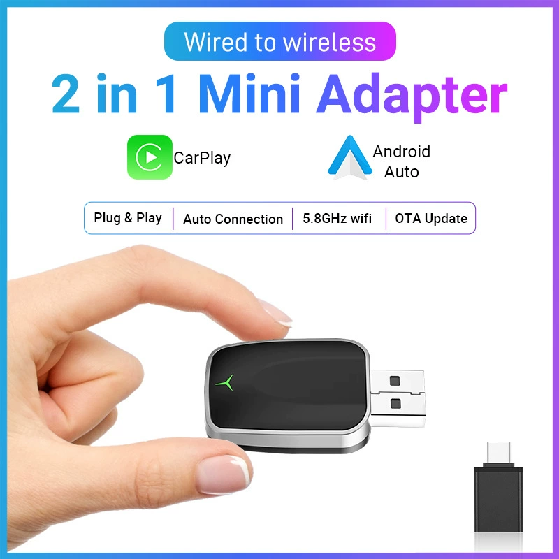 Проводной к беспроводной сети Apple Carplay Android Auto Smart модуль взаимосвязи автомобиля и машины автомобильный блок Carplay
