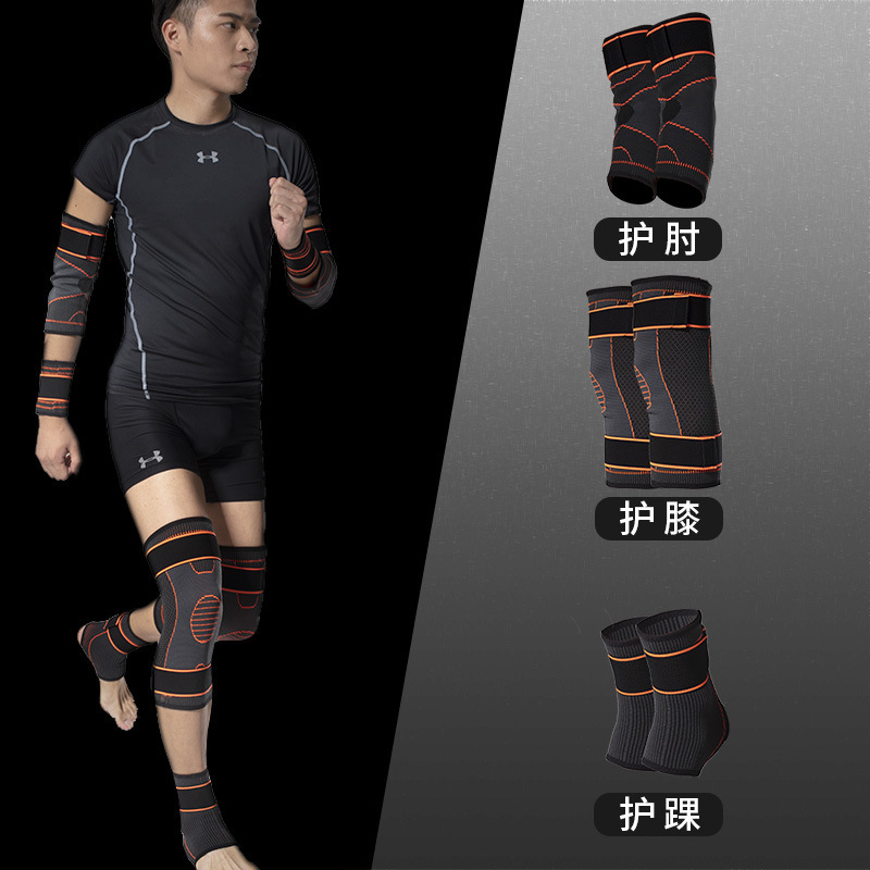 Protector de baloncesto conjunto completo de equipos deportivos para hombres rodillas entrenamiento militar táctico rodilla codo brazalete conjunto