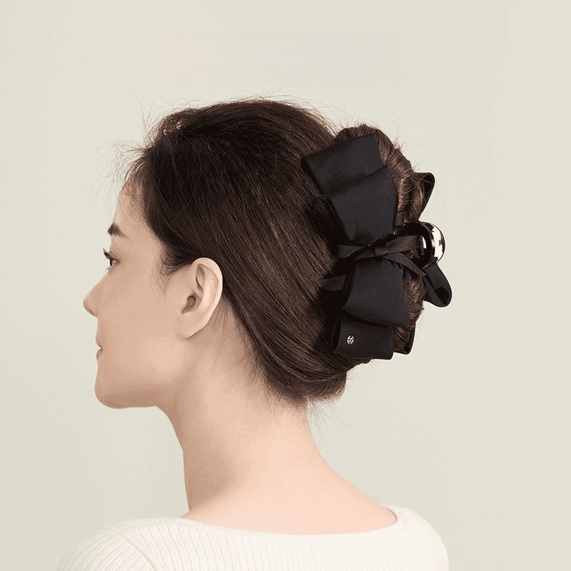 クロスボーダーエレガントなサテンリボン甘い4色大型ヘアピンフレンチスタイルリボンヘアピン帽子|undefined