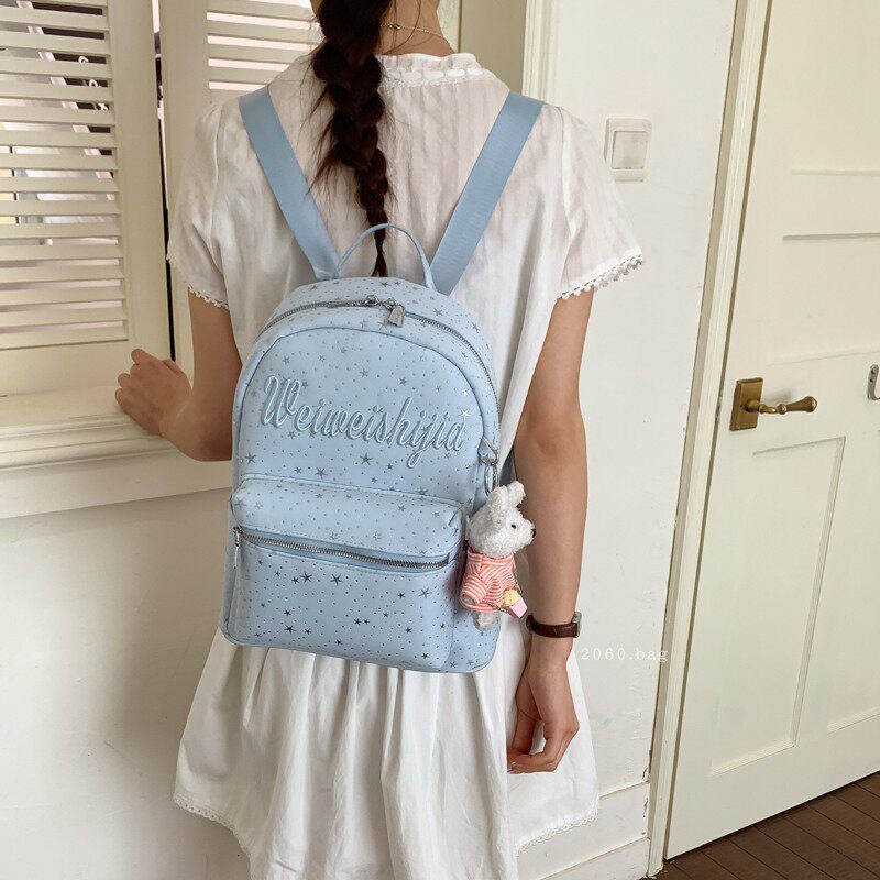 Mochila de moda mochila 2026 mochila de gran capacidad para estudiantes universitarios en clase nueva primavera bolsa de letras lienzo para mujeres