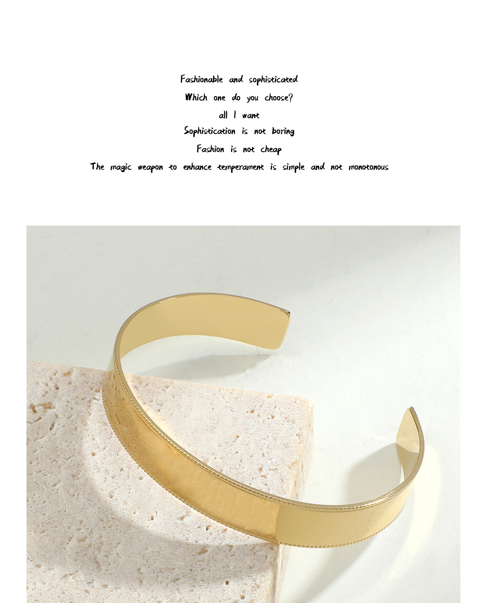 Simple Style Solid Color Stainless Steel Plating Bangle 1 Piece