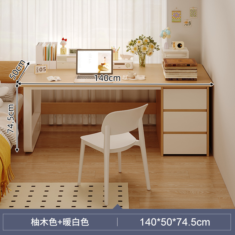 Escritorio para el hogar, simple y moderno, escritorio simple junto a la cama, escritorio de estudio para el hogar para estudiantes, combinación de mesa y silla para computadora de escritorio
