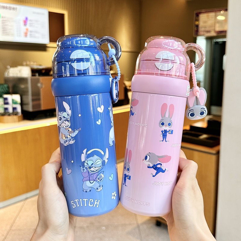 hellokitty水杯儿童保温杯女学生可爱316不锈钢便携双饮杯大容量|undefined