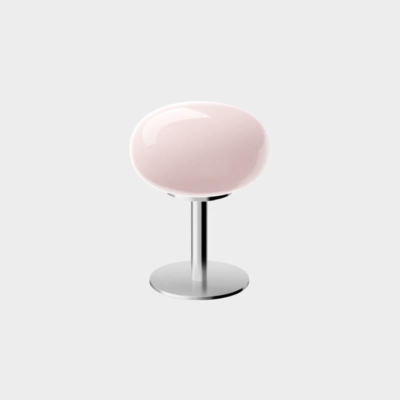 INS vidrio Bauhaus macaron lámpara de mesa lámpara de los niños dormitorio noche atmósfera neto luz roja decoración corazón de la muchacha