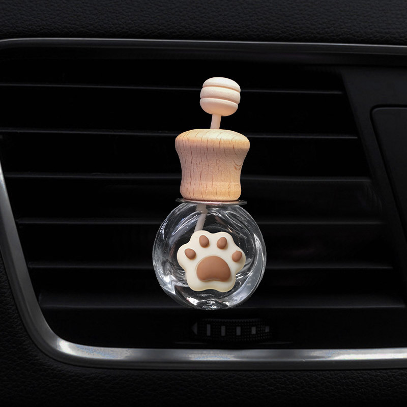 Red de la red color té leche dibujos animados coche salida de aire botella de perfume creativo lindo coche decoración de aromaterapia accesorios de coche