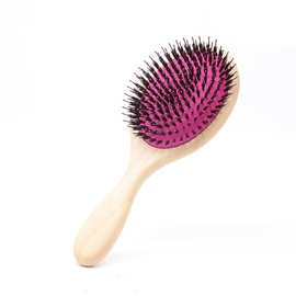 气垫梳子定制按摩美发头部清洁竹木猪毛点头尼龙针大板梳气囊梳大