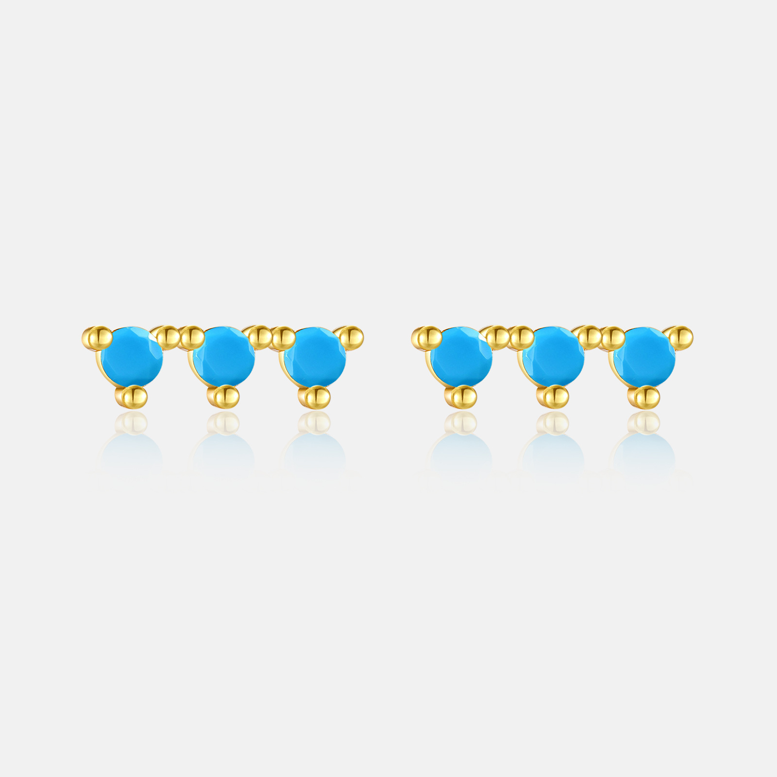 Holiday, Daily Occasion 925 Sterling Silver Material 1 Pair 925 Sterling Silver Zircon Round Ear Studs