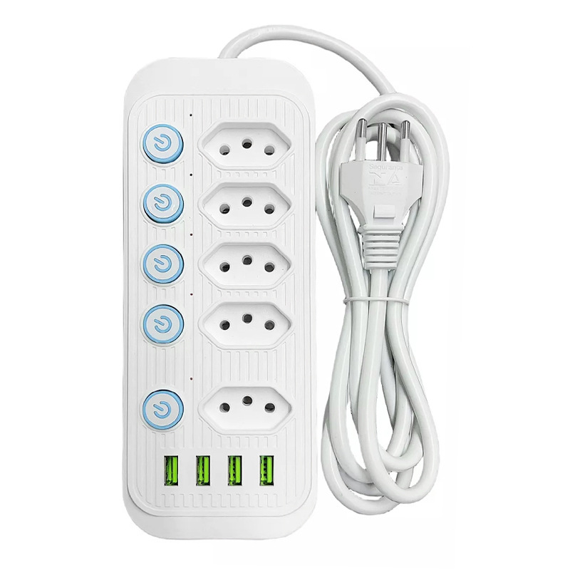 跨境巴西插线板家用独立开关拖线板带USB巴西南美洲外贸插座