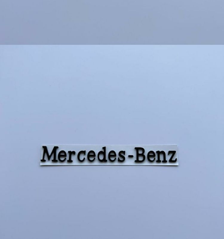 Mercedes-Benz E300L rear emblem, E260L emblem, E200L lettering modification, E-Class black rear emblem sticker, standing emblem