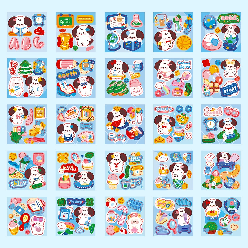 Sticker, cartoon children's set, scheduler, DIY