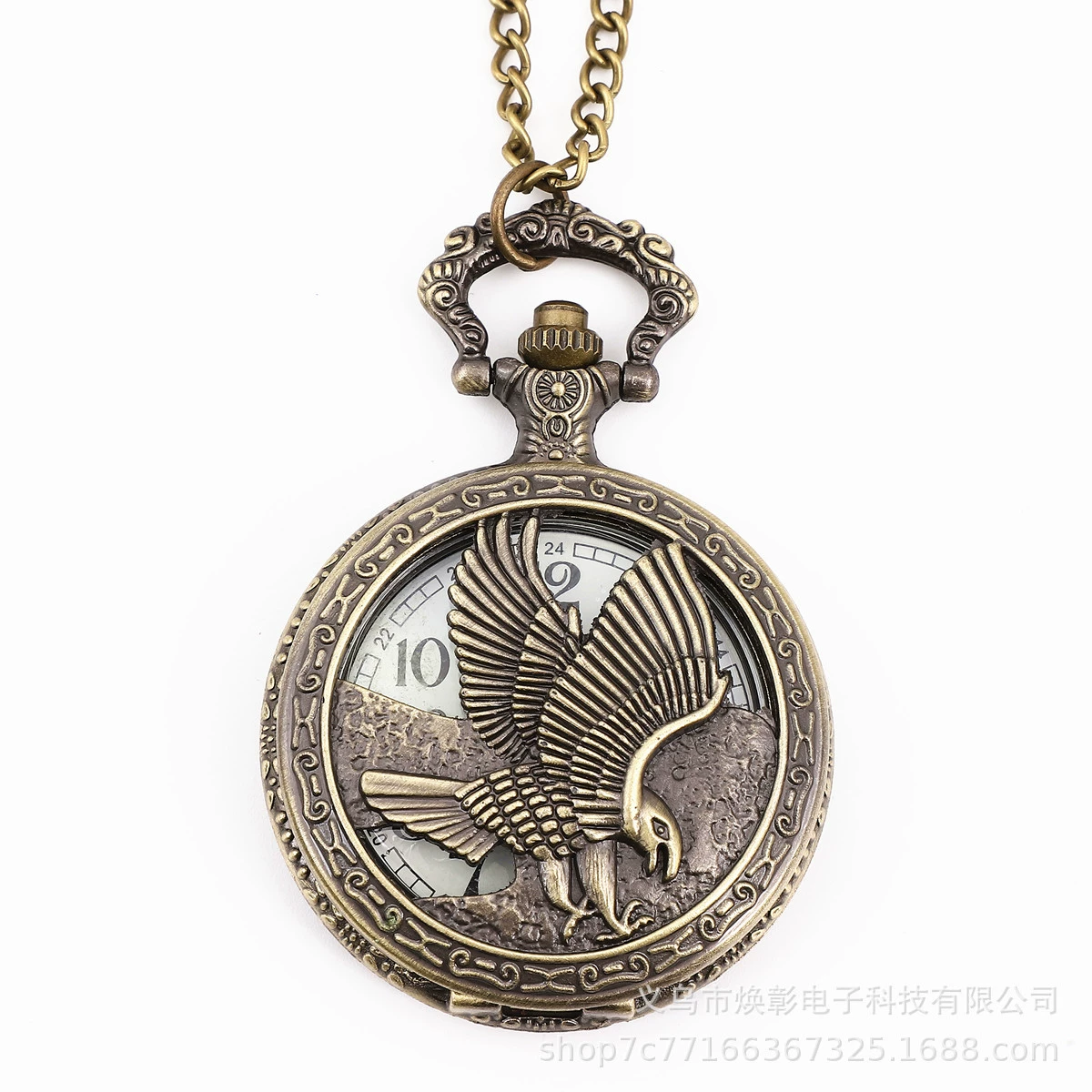 Necklace, classic quartz retro pocket watch for elderly, wholesale, nostalgia