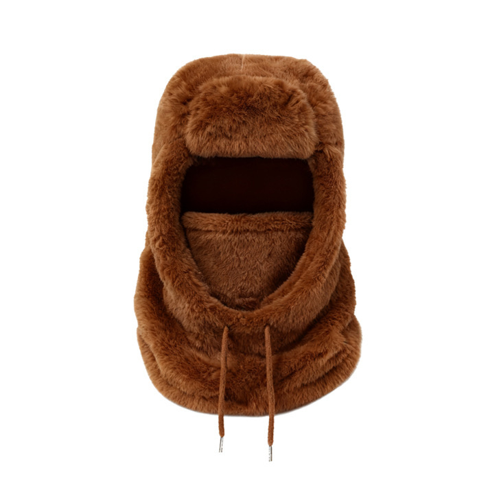Europa y los Estados Unidos de peluche calentamiento protector de orejas de cuello en invierno máscara de esquí grueso sombrero antiviento para hombres y mujeres