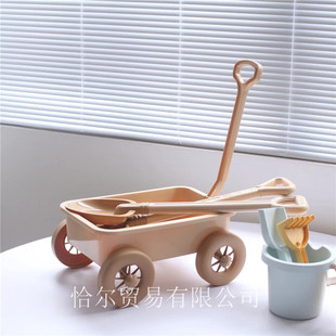 ins Export Korean Children's Beach Toy Trolley Set Baby Beach Water Dig Sand Shovel Tool