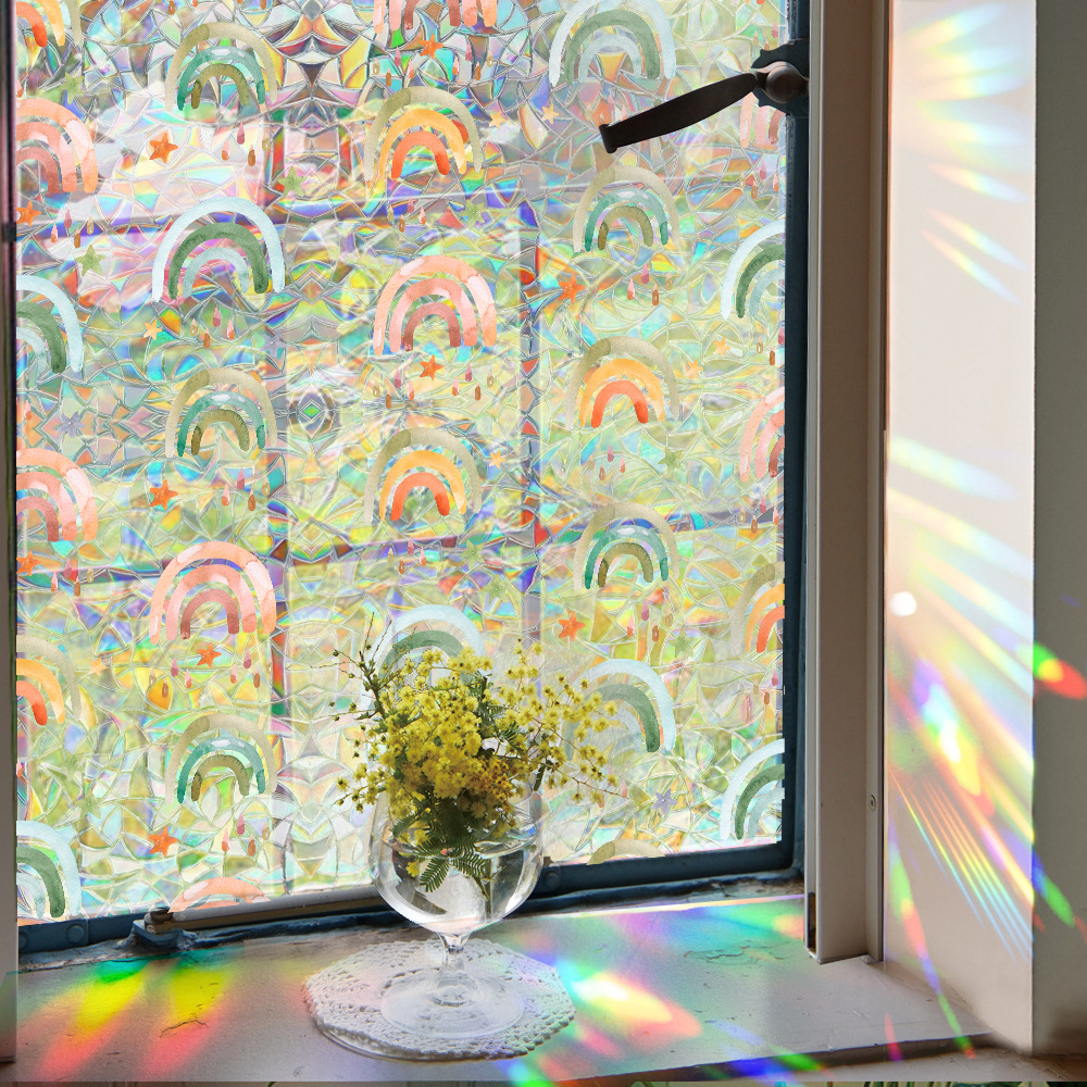 140g Weight Glass paster Home Textiles & Decor Type PVC Material Leaf Pattern Casual, Pastoral Style Casual Pastoral Leaf PVC Glass Paster Wall Art 108