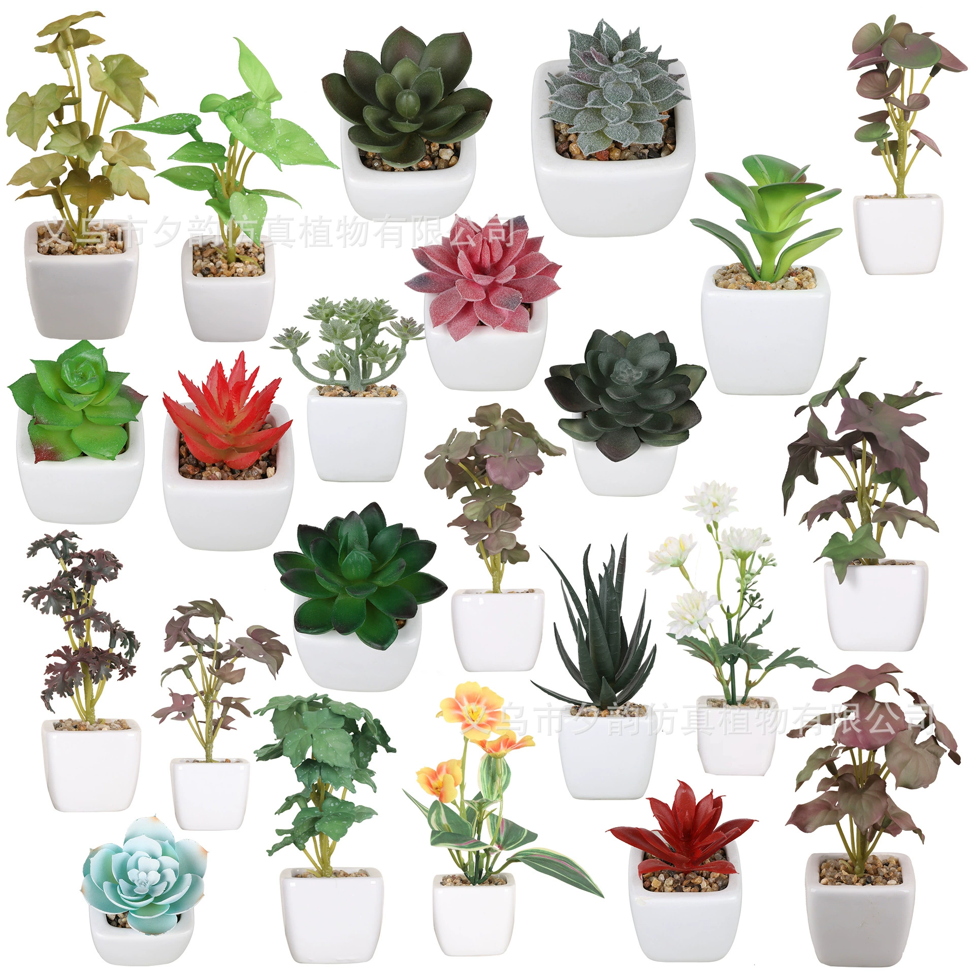 Спот кросс-борт fake flowers green plants square gravel ceramic bonsai имитация декоративные горшочные растения настольные маленькие украшения мини-горшочные растения