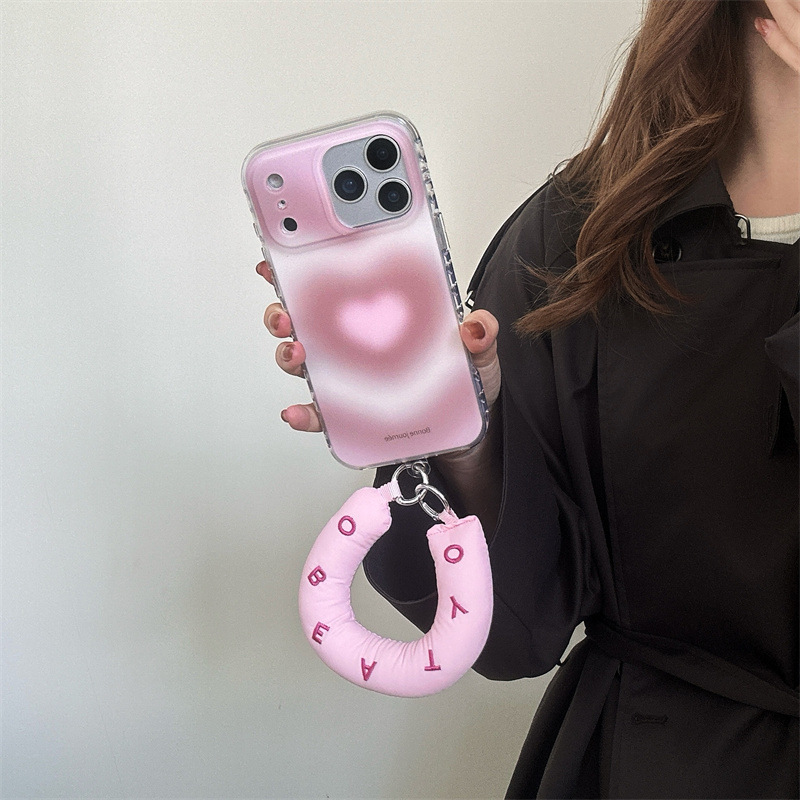 简约渐变爱心晕染适用iPhone17苹果16ProMax/15/14手机壳新款少女|undefined