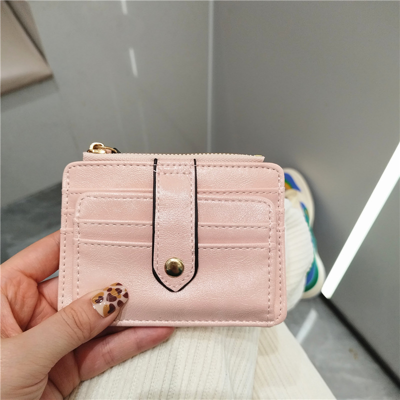 Bolsa de tarjetas de muñeca de flores de pera de mujer coreana ultra delgada multi-tarjeta simple mini-certificación pequeña bolsa