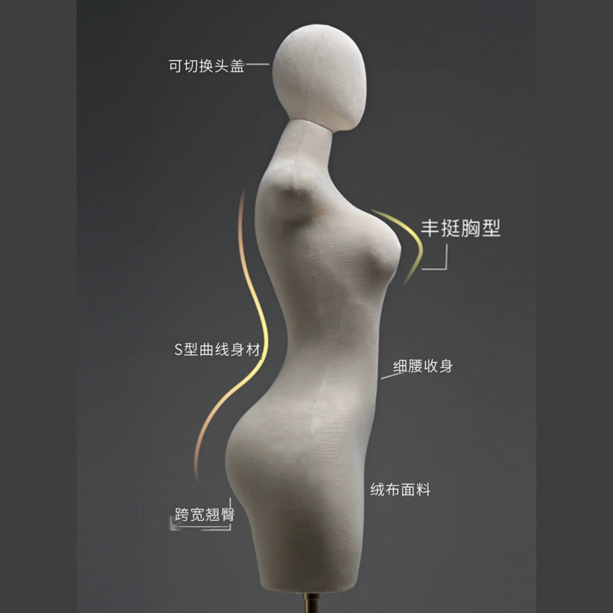Tienda de ropa modelo de tamaño grande accesorios de ropa de mujer ventana de busto mm pequeña muñeca gorda gran muñeca de trasero tabla de exhibición estante image 2