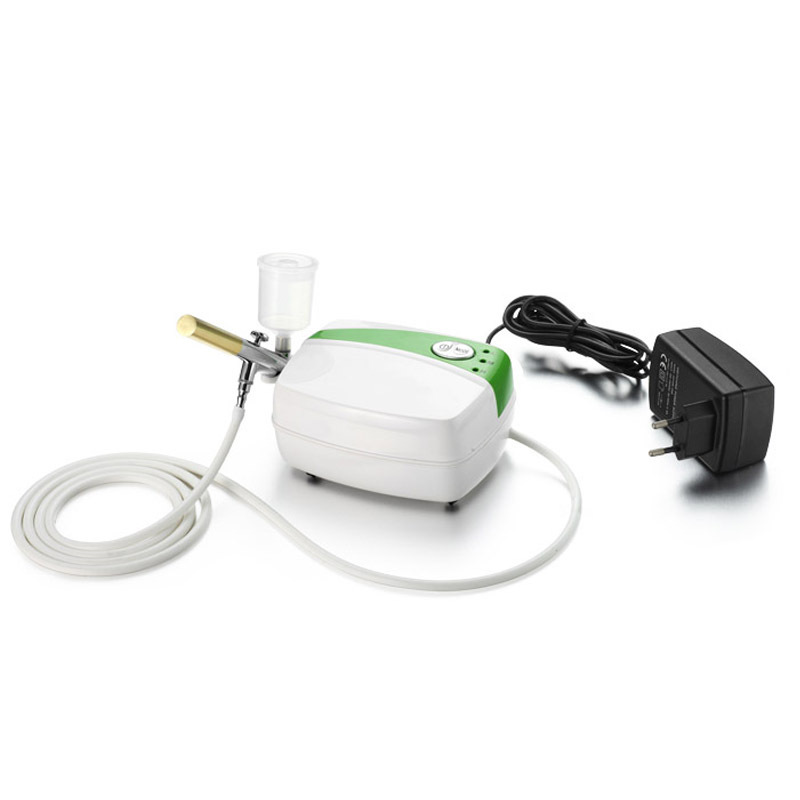 批发空压机注氧仪补水导入仪美容气喷雾机迷你小气泵喷笔套装