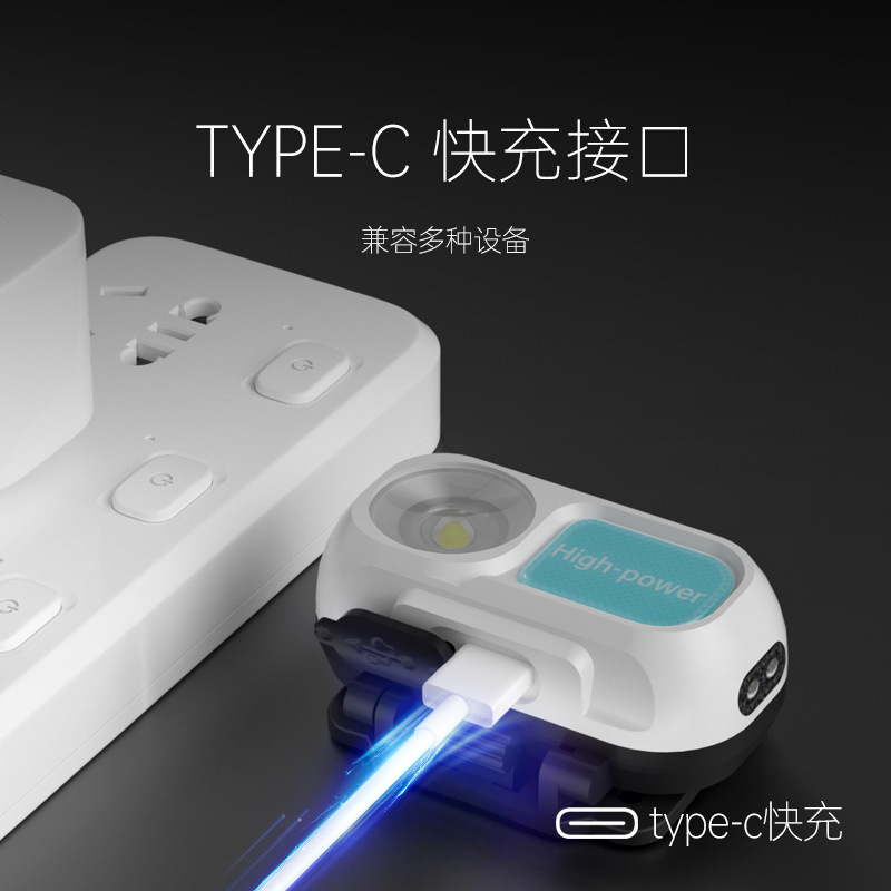 Nuevo faro transfronterizo de luz fuerte y súper brillante, batería al aire libre de larga duración, carga eléctrica, pesca nocturna, luz de trabajo de emergencia, luz de inducción