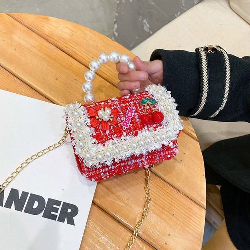 Chic Princess Handbag for Little Girls, Mini Versatile Crossbody Bag, Children's Shalimar Style Bag