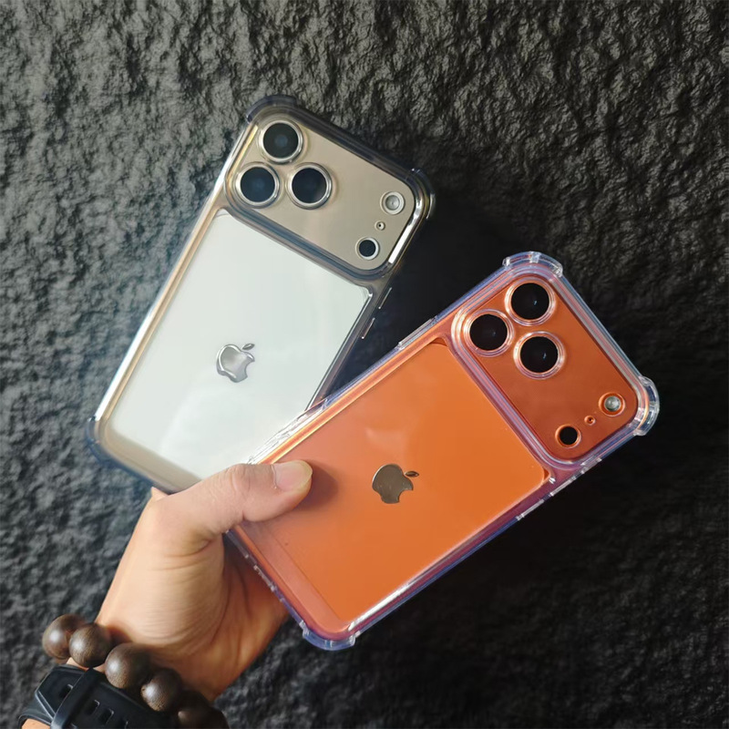 iPhone17promax用ケース、四隅エアバッグ付き耐衝撃、Apple16アクリル15保護カバー、越境対応|undefined