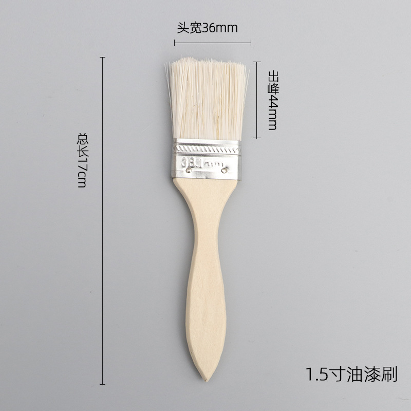 Cepillo de pintura directo de fábrica Mango de madera de álamo Tamaño suave sin pelusa Stock completo suficiente para cepillo