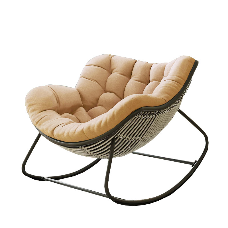 Cojín de silla de mecedora perezosa, cojín de sofá individual para balcón doméstico, cojín de asiento integrado, cojín de cesta de suspensión interior y exterior