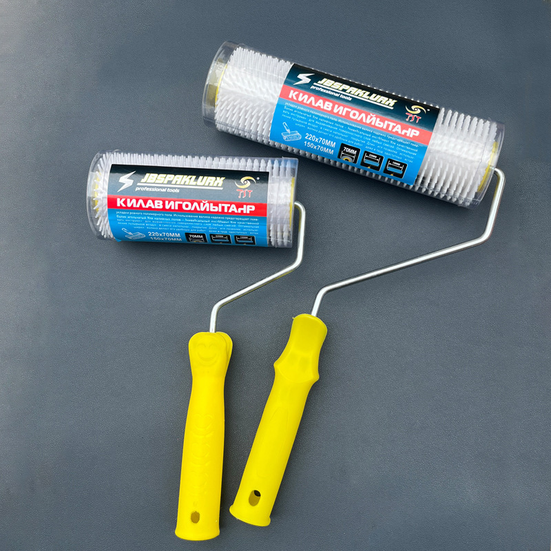 Fabricante al por mayor rodillo de espuma aguja rodante pintura de piso rodillo cepillo auto-nivelación industrial de hardware doméstico 18 pulgadas