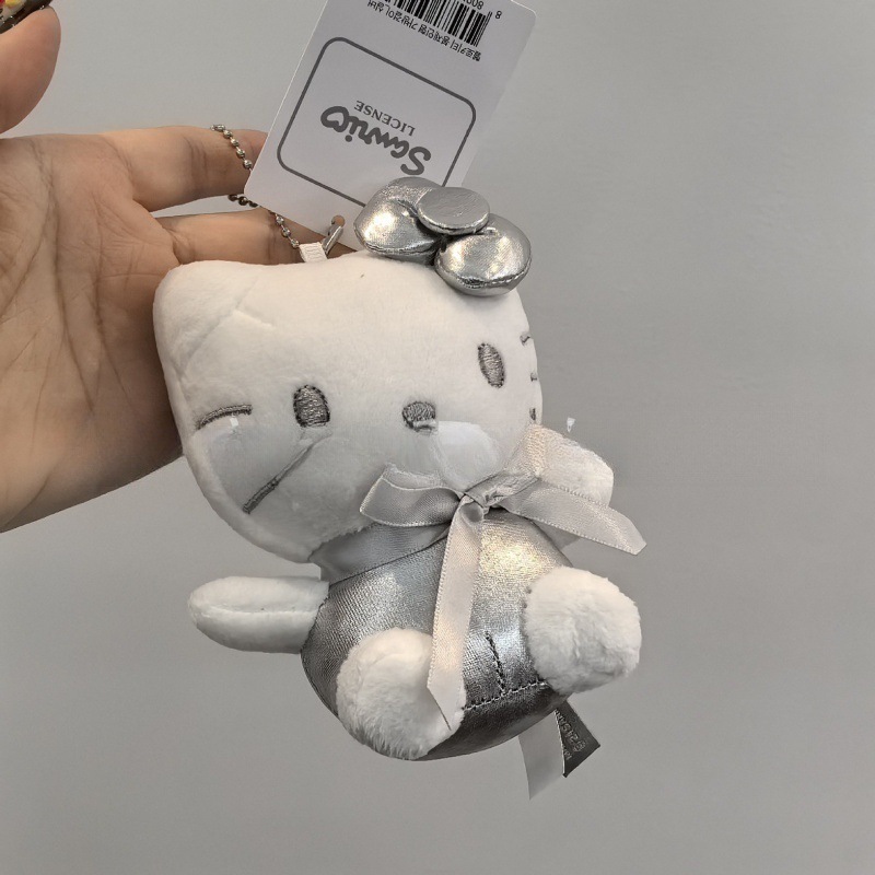 黑色草帽kitty帽宝宝挂件爱心扣公仔玩偶可爱赫本风挂饰钥匙扣|undefined