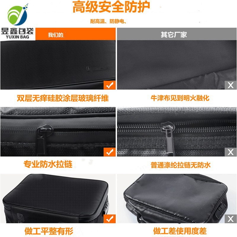 Bolsa ignífuga impermeable bolsa de dinero protectora Oficina hogar metal precioso Bill almacenamiento seguro información del contrato bolsa de archivo