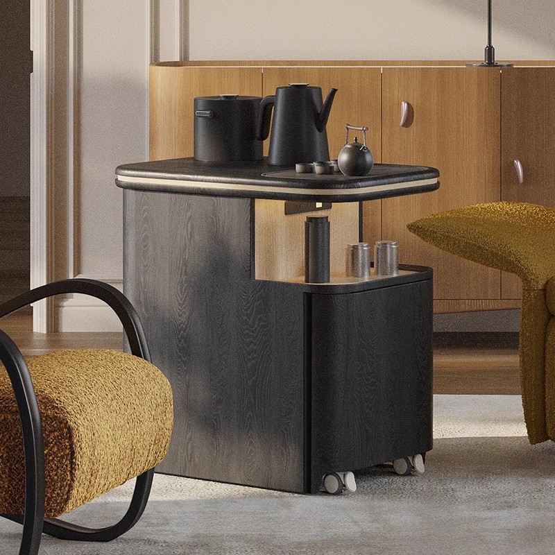 Mesa de comedor, mesa de té, escritorio dos en uno, mesa de té de doble uso, lujo ligero, balcón moderno de alta gama, combinación de mesa y silla de té