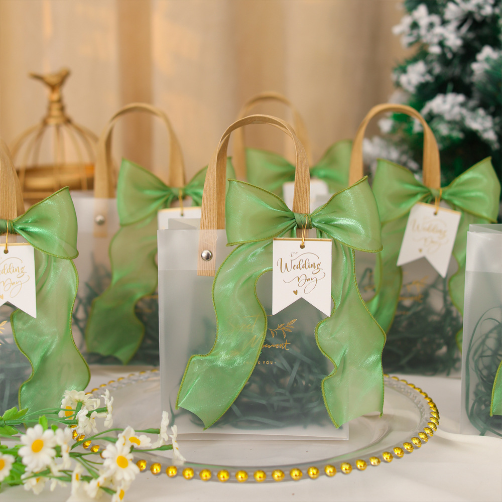 感礼品袋透明小号手提袋礼盒伴娘伴手礼生日礼物包装袋子