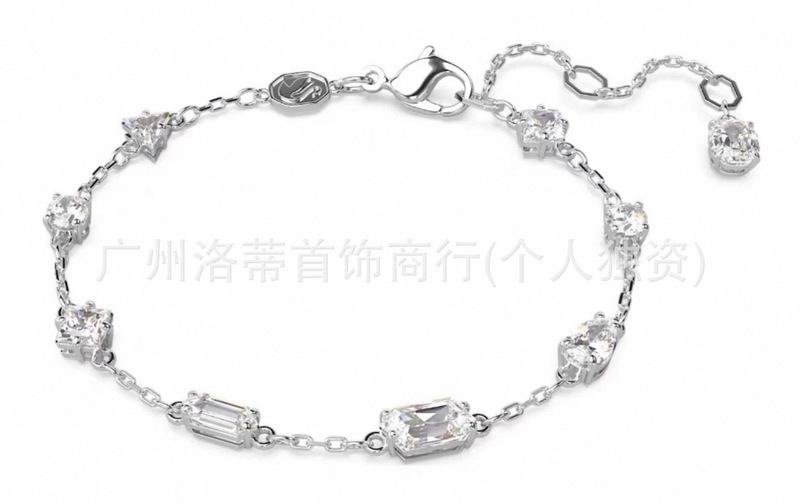 施家高版本恶魔之眼手镯采用施华洛元素世奇灵动方糖天鹅手链女环|undefined