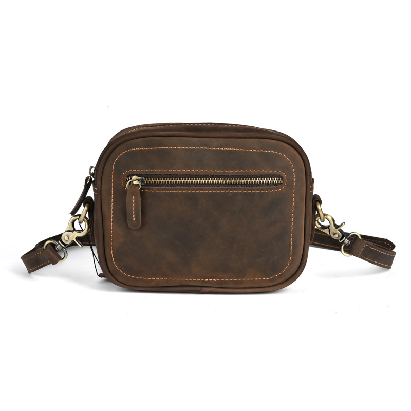 Antiguo inconformista 2023 bolsa de mensajero de los hombres bolsa de mensajero de cuero genuino de la moda europea y americana tirar-Bolsa de hombro de los hombres