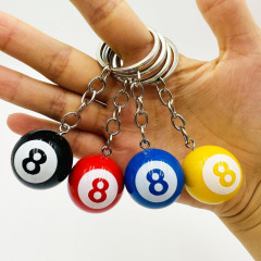 クリエイティブ大型黒 8 ビリヤードキーホルダーシミュレーションビリヤードキーホルダー diy アクセサリー学生バッグペンダントギフト