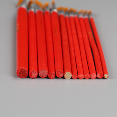 Oil paint brush red rod nylon hair oil paint brush watercolor gouache children's painting pen brush manufacturer wholesale