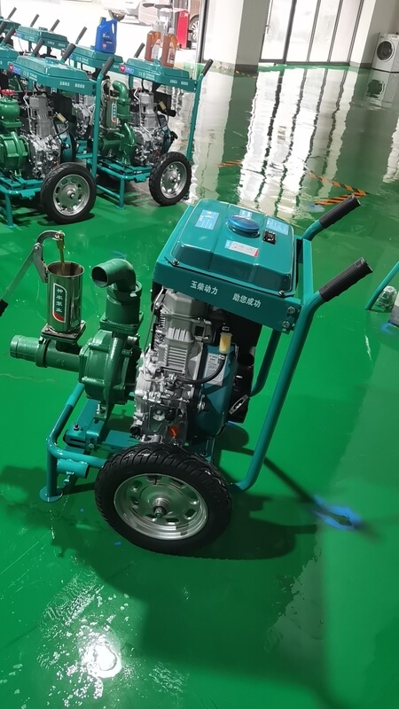 Yuchai ウェディングポンプハンドプッシュ 3inch ダブルホイール農業用高揚程ポンプディーゼルスポットポンプ|undefined